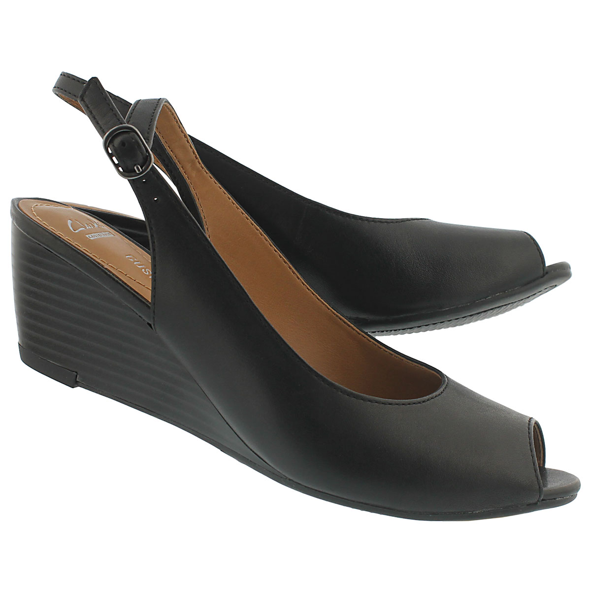 Lds Brielle April blk wedge dess sandal