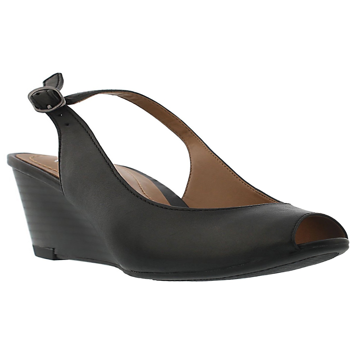 Lds Brielle April blk wedge dess sandal