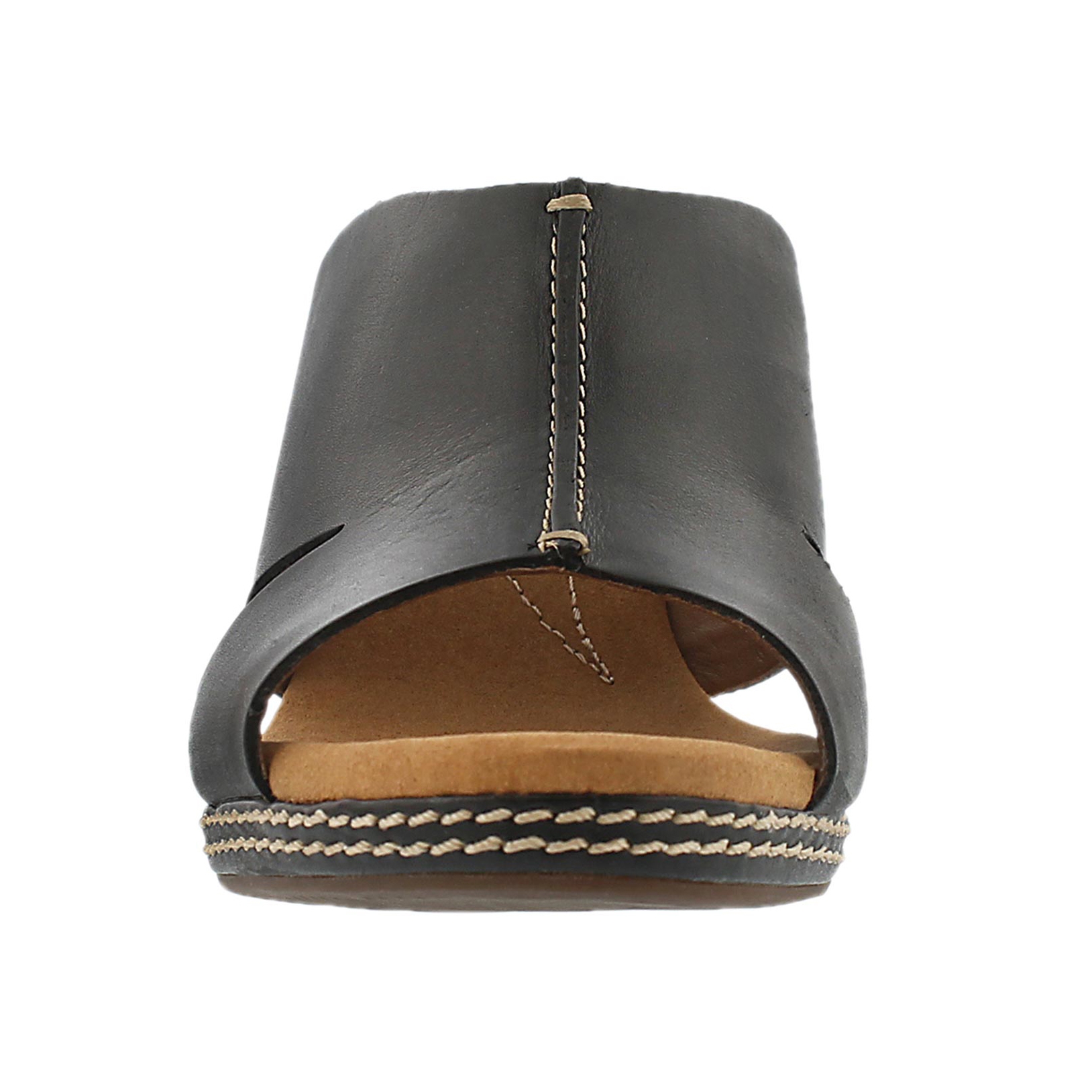 Lds Helio Island blk slide wedge sandal