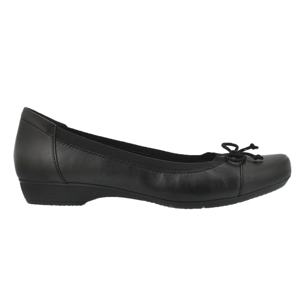 Lds Blanche Nora black dress flat - WIDE