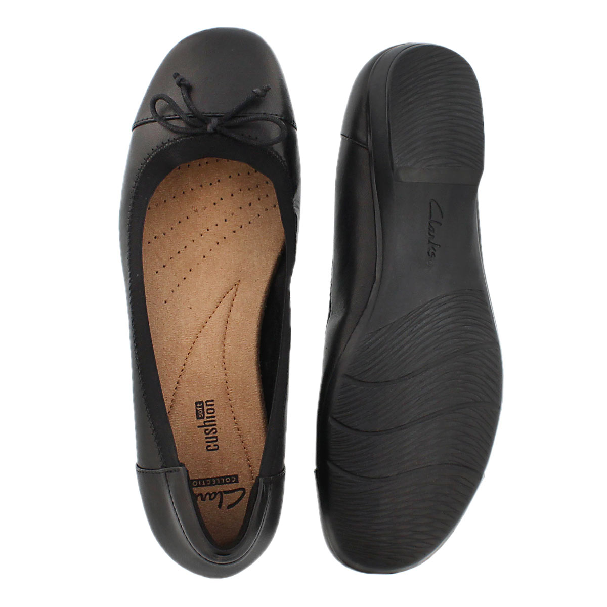 Lds Blanche Nora black dress flat - WIDE