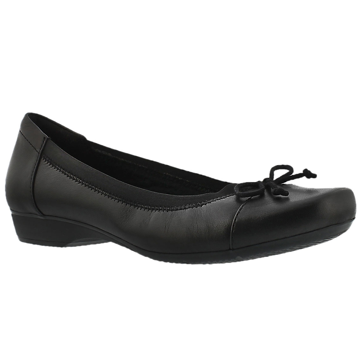 Lds Blanche Nora black dress flat - WIDE
