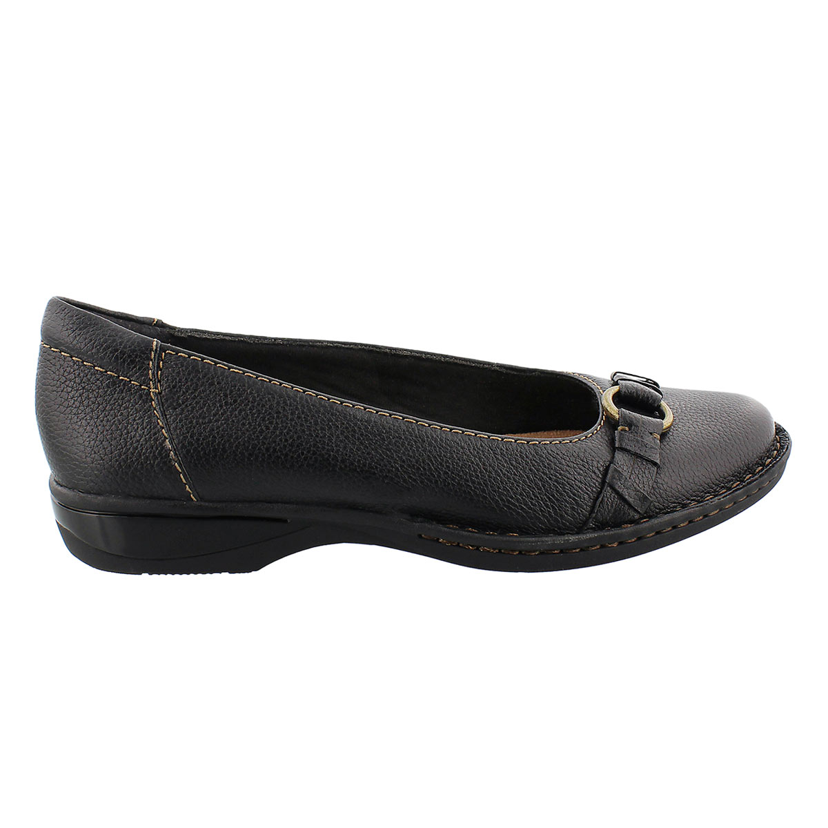 Lds Pegg Alba black slip on flat