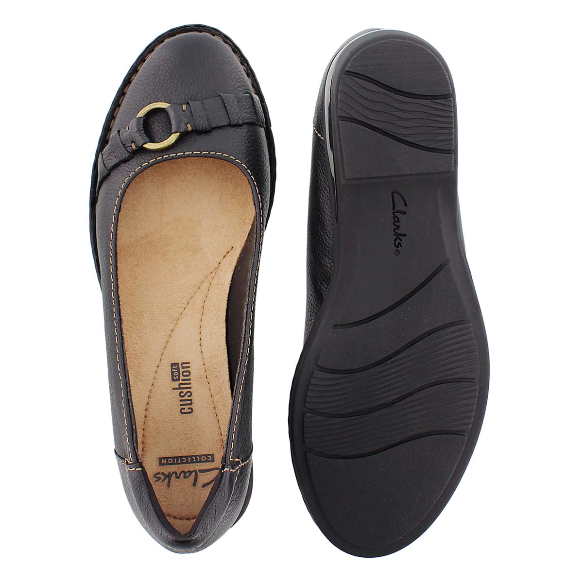 Lds Pegg Alba black slip on flat
