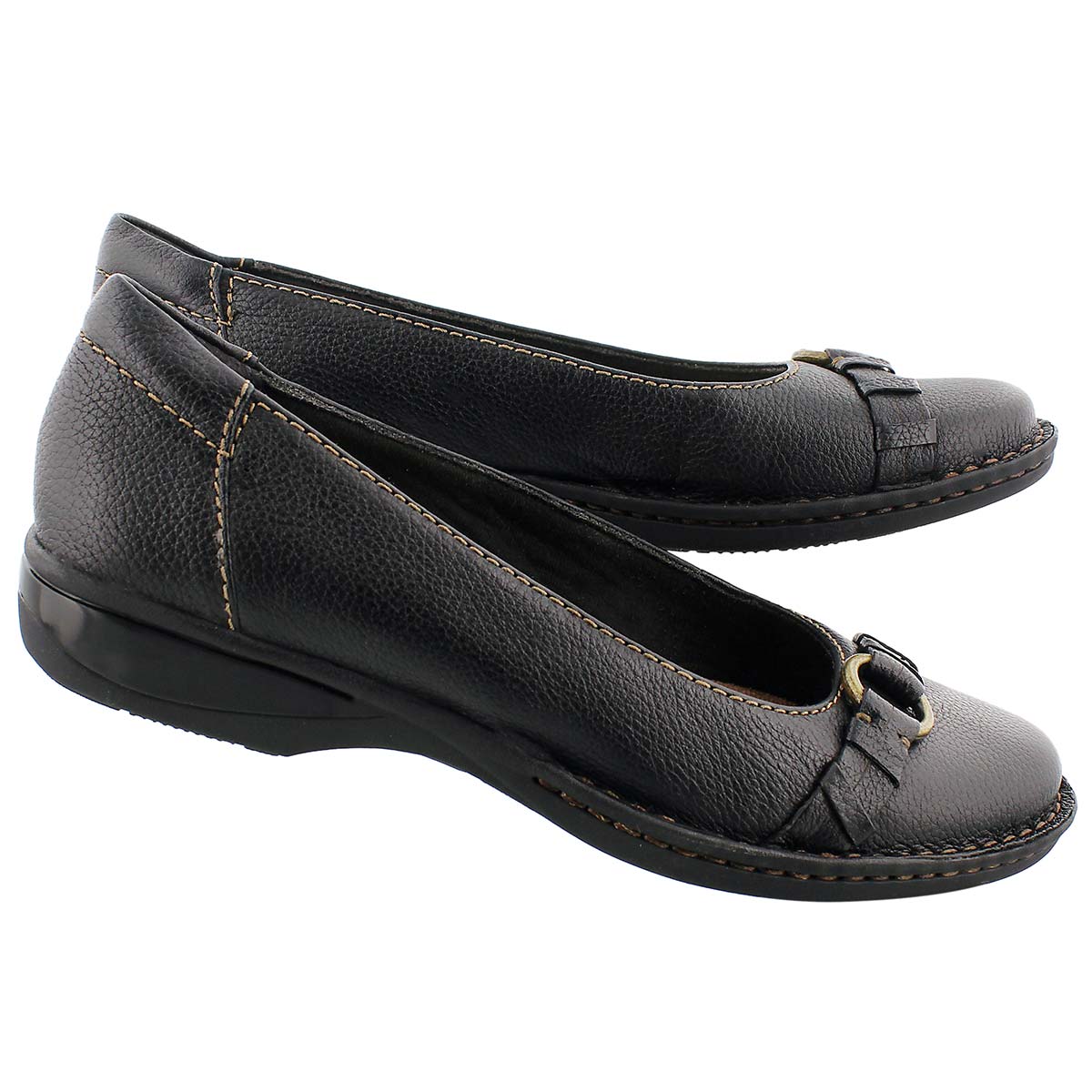 Lds Pegg Alba black slip on flat
