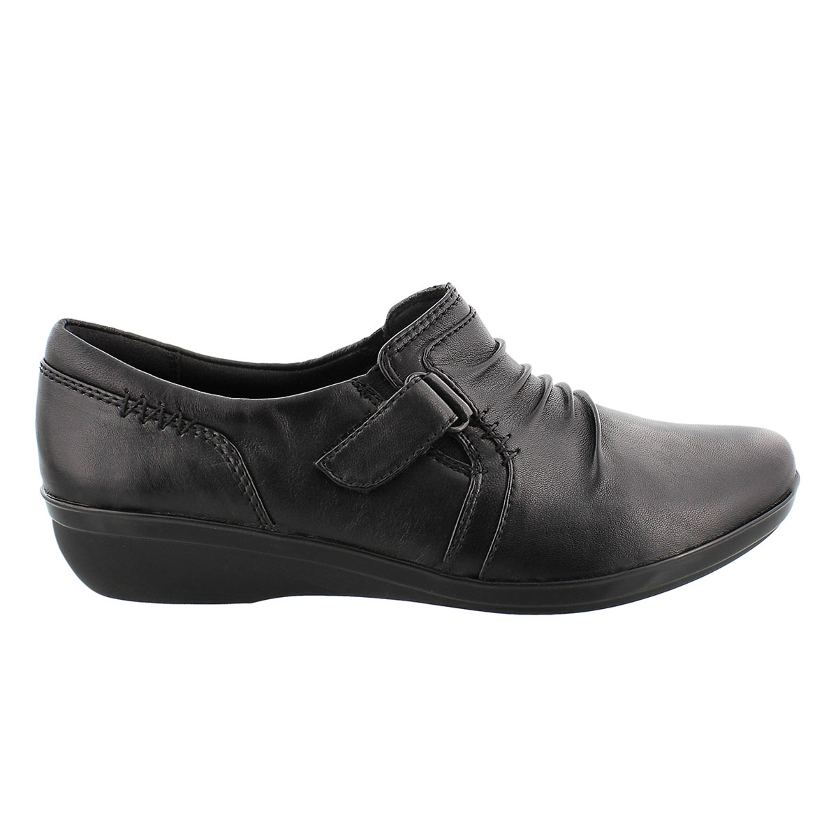Lds Everlay Coda blk casual slip on-wide