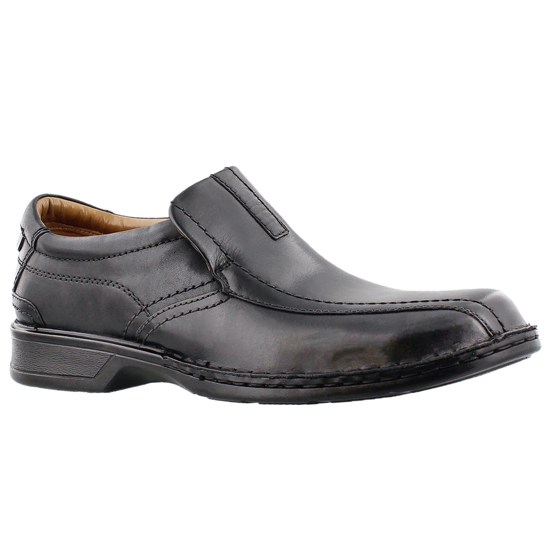 Men's ESCALADE STEP black slip on dress shoes