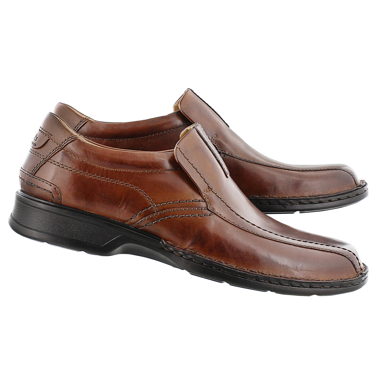 Mns Escalade Step brn slip on dress shoe