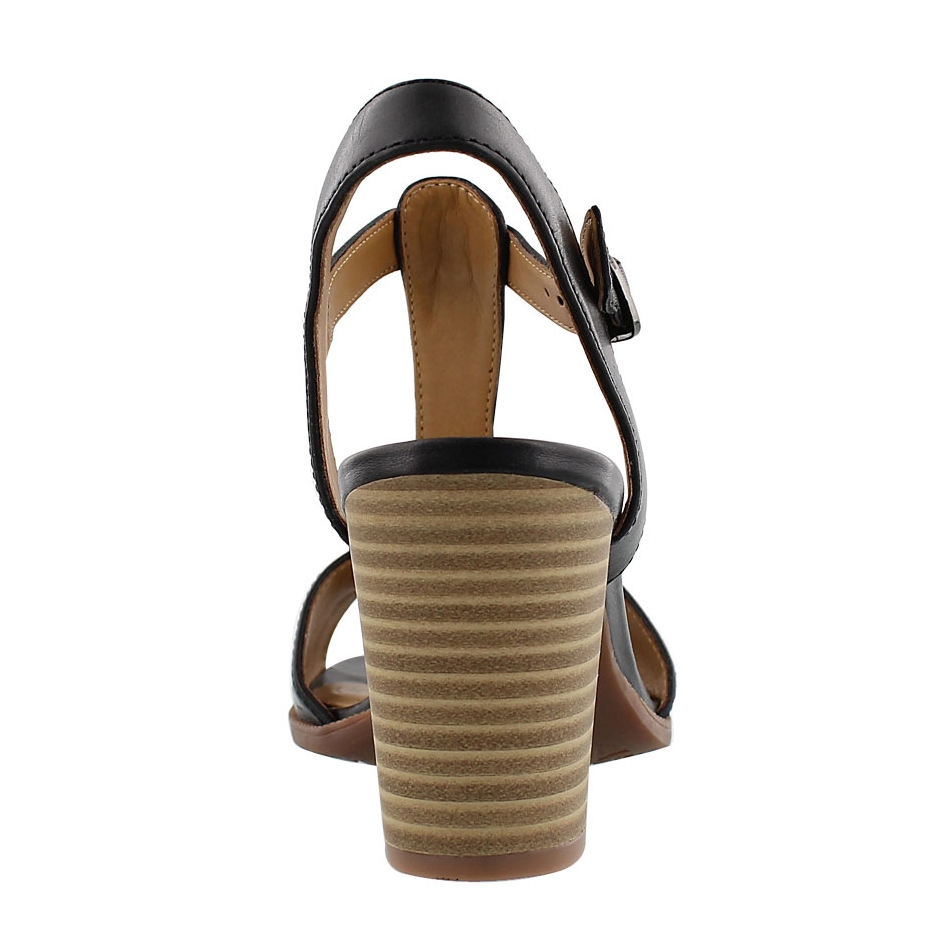 Lds Ciera Glass blk t-strap dress sandal