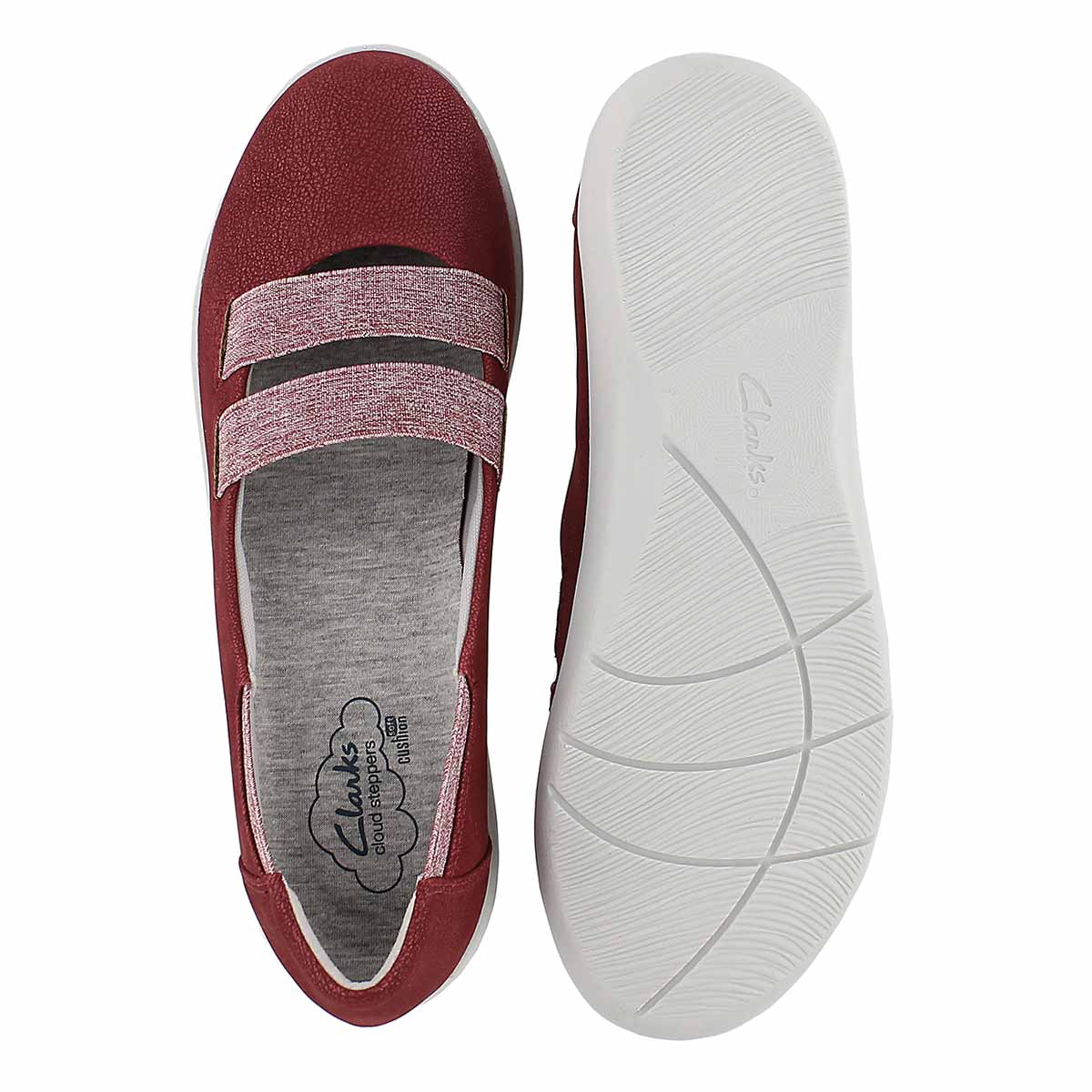 Lds Sillian Rest red slip on casual shoe