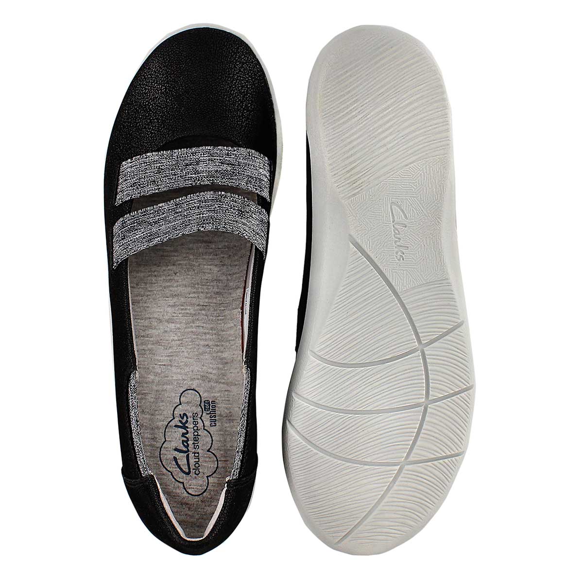 Lds Sillian Rest blk slip on casual shoe