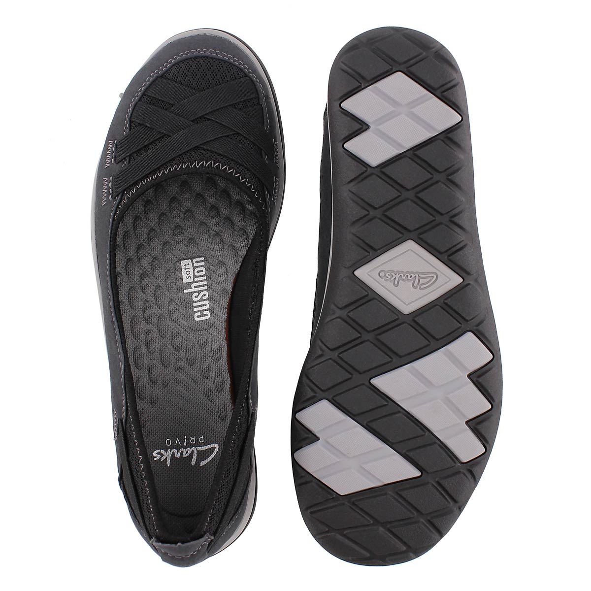 Lds Aria Pump black slip on casual shoe