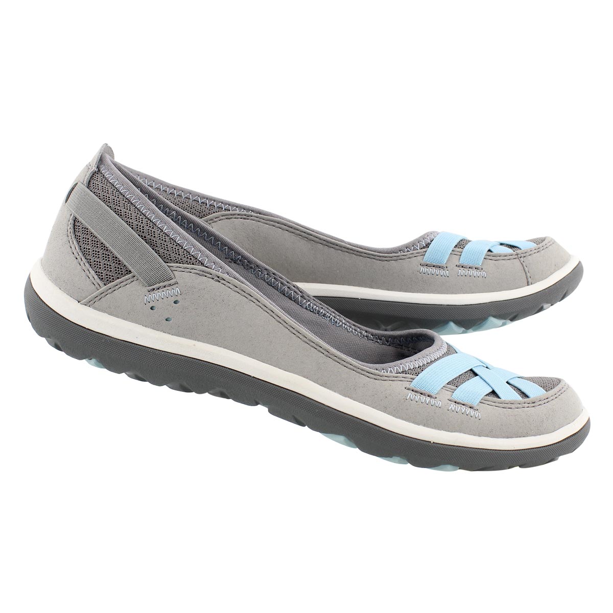 Lds Aria Pump grey slip on casual shoe