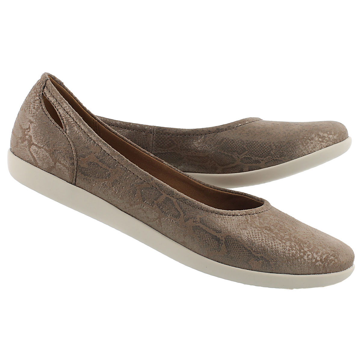 Lds Helina Alessia pebble suede flat