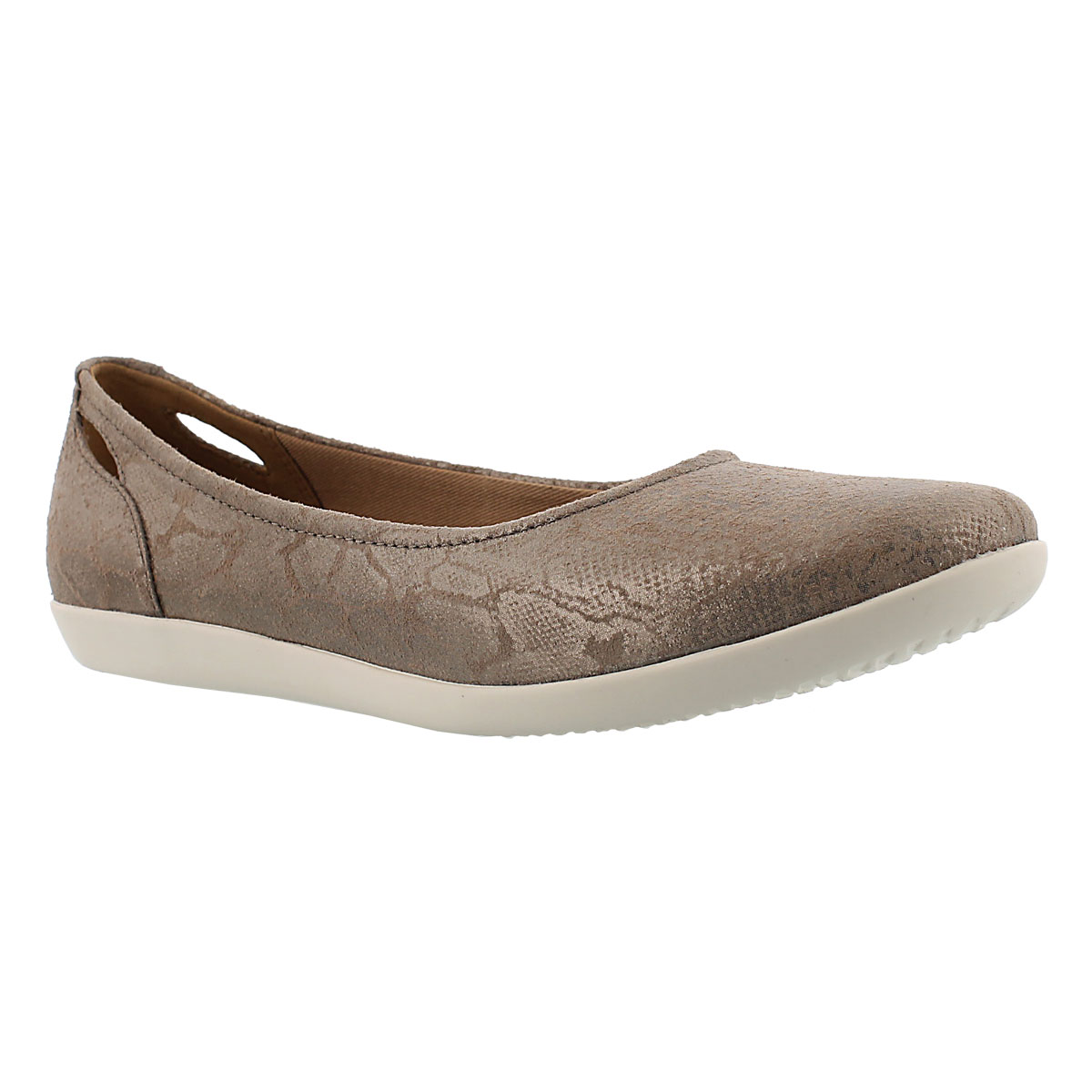 Lds Helina Alessia pebble suede flat