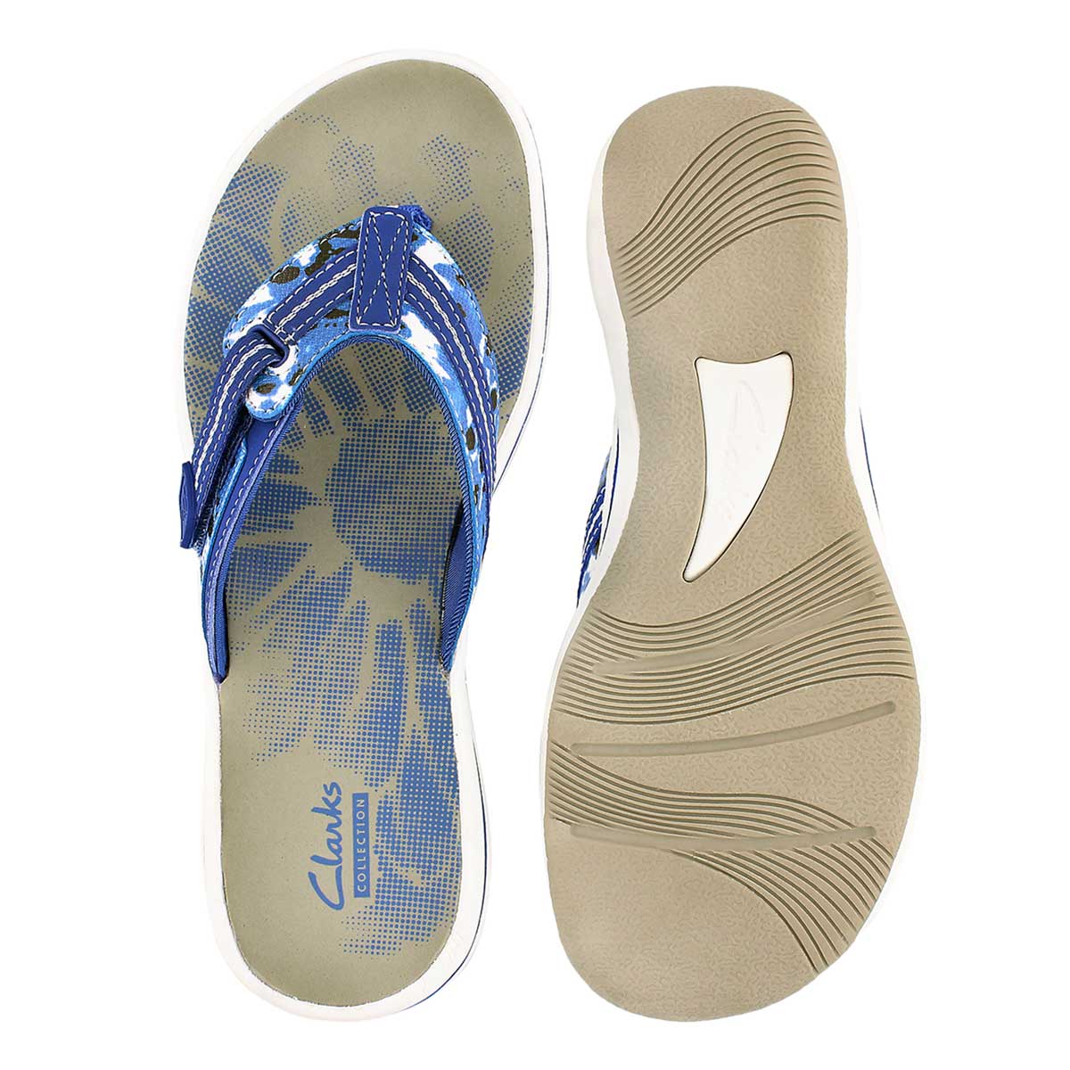 Lds Brinkley Jazz blue camo thong sandal