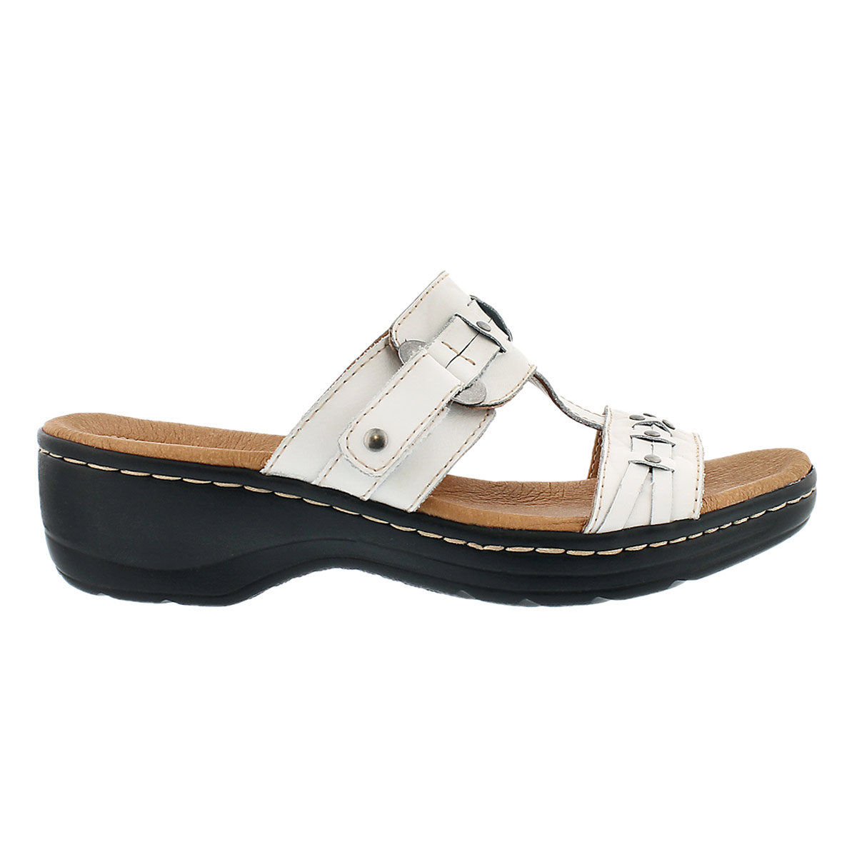 Lds Hayla Young wht casual slide sandal