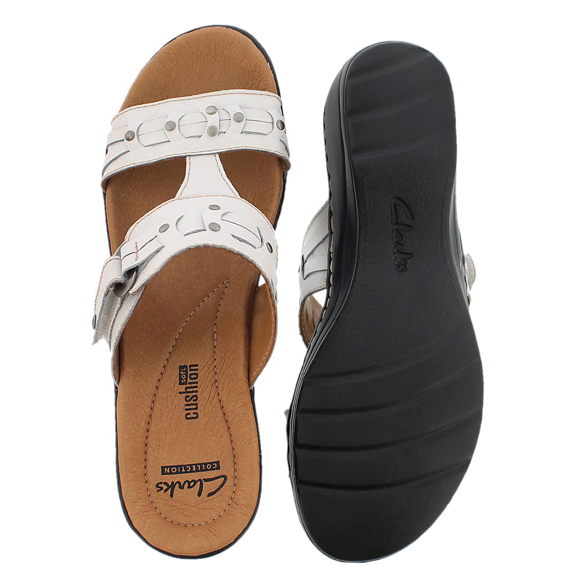 Lds Hayla Young wht casual slide sandal
