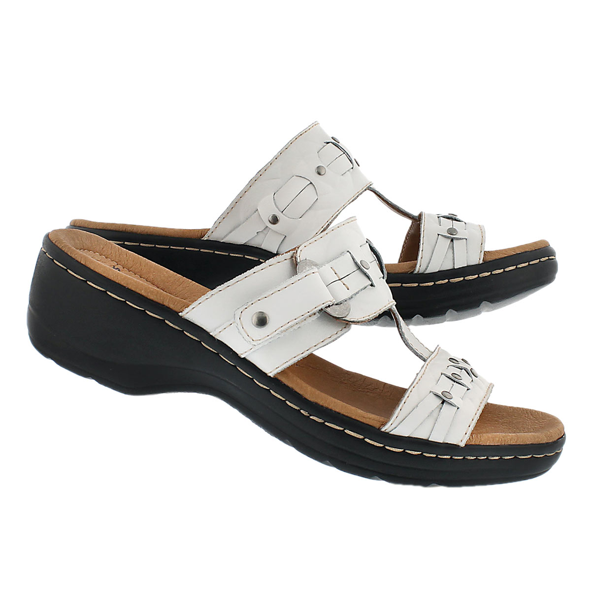 Lds Hayla Young wht casual slide sandal