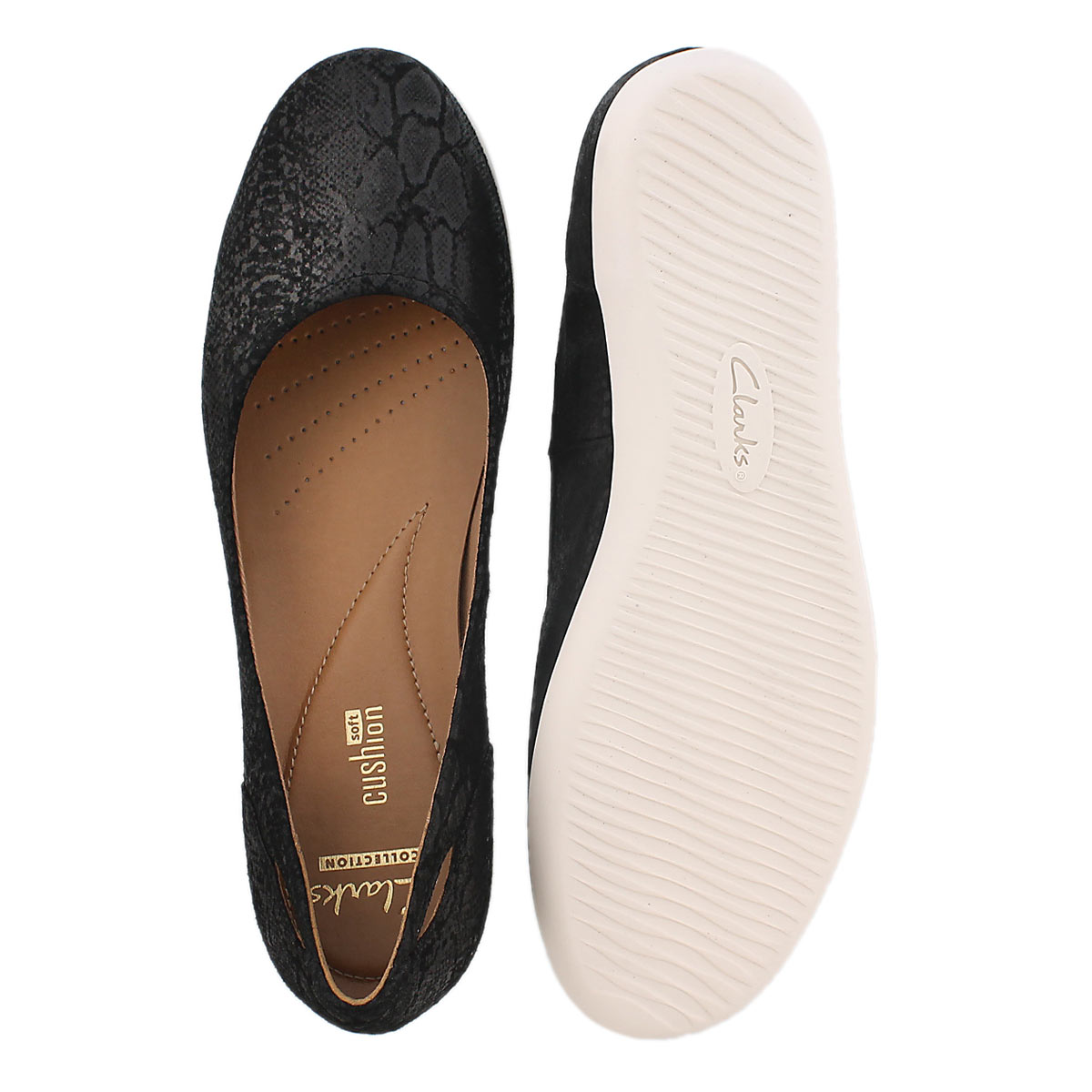 Lds Helina Alessia black suede flat
