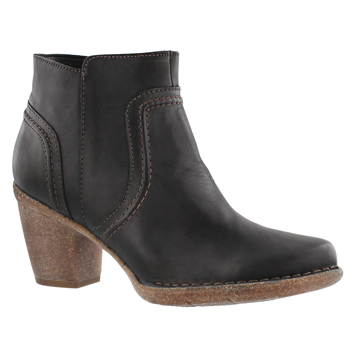Lds Carleta Paris blk leather ankle boot