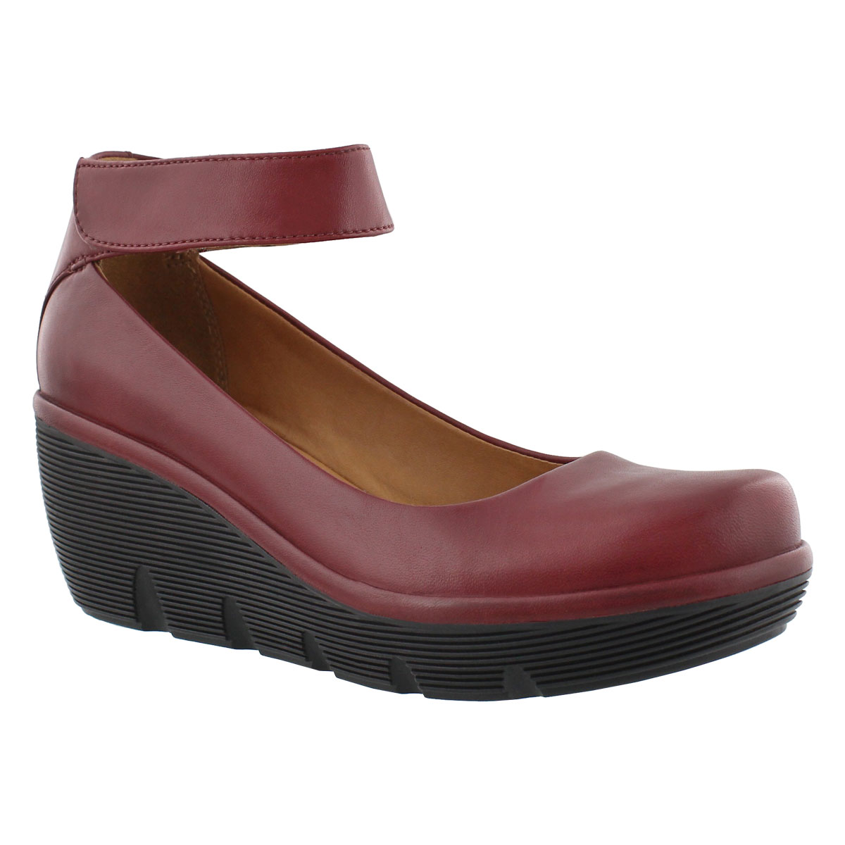 Lds Clarene Tide burg ankle strap wedge