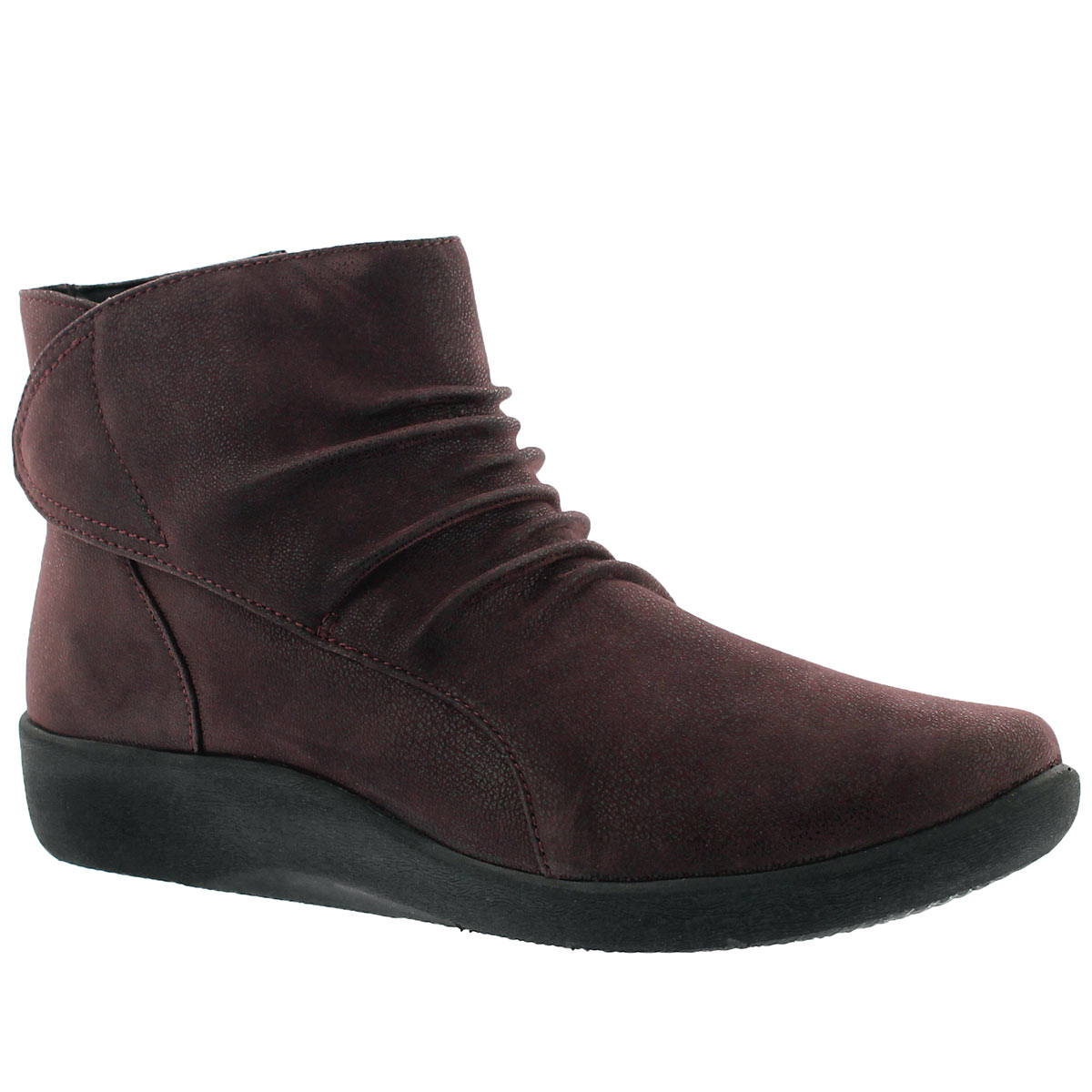 Lds Sillian Chell aubergine ankle boot
