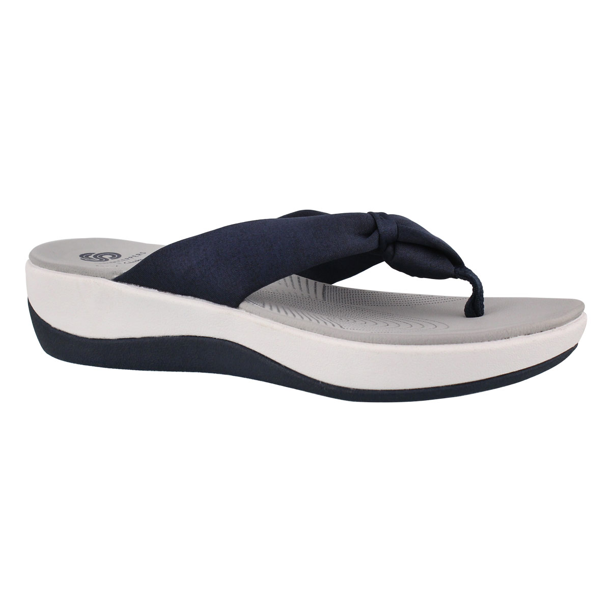 Lds Arla Glison blue thong wedge sandal