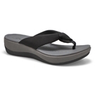 Lds Arla Glison black thong wedge sandal