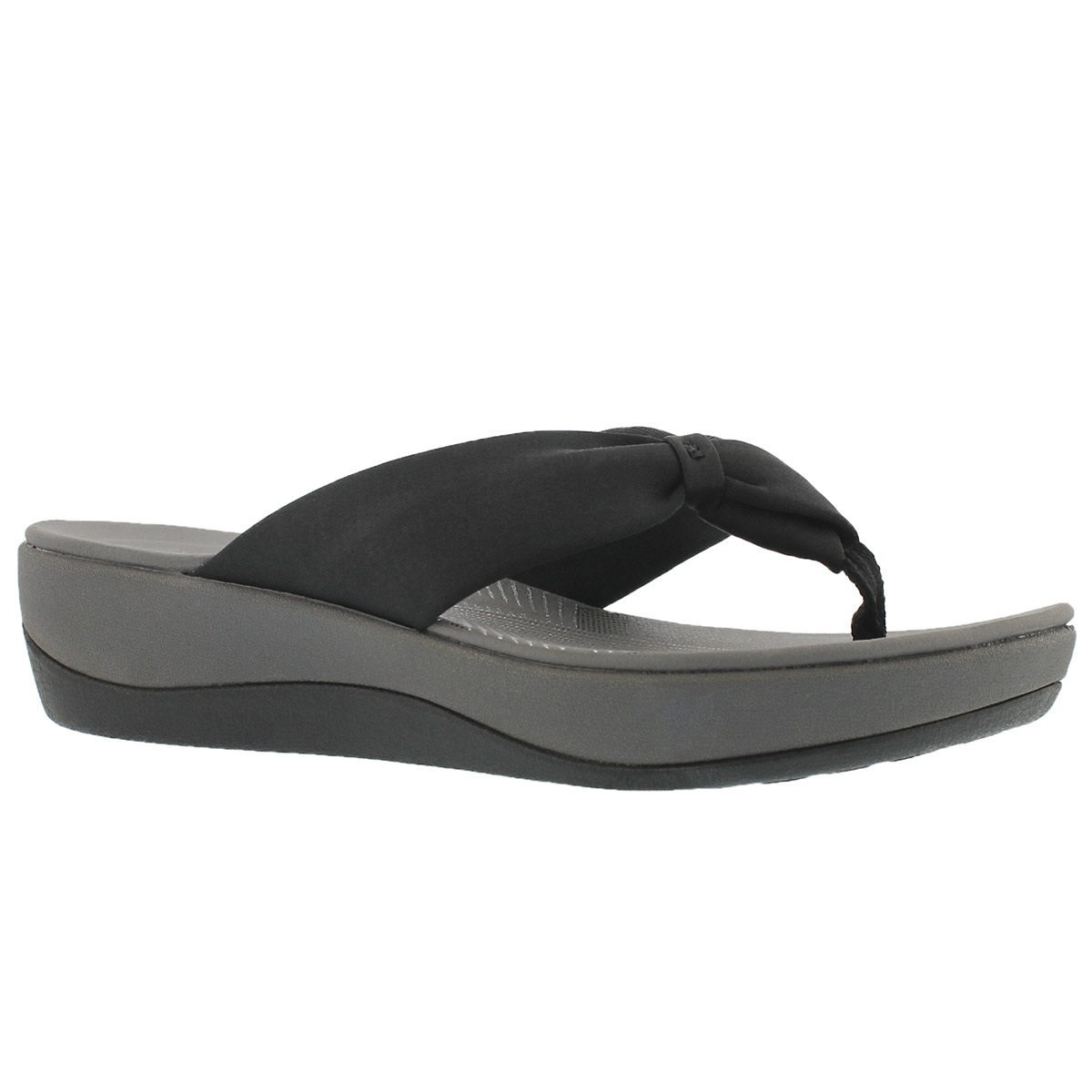 Lds Arla Glison black thong wedge sandal