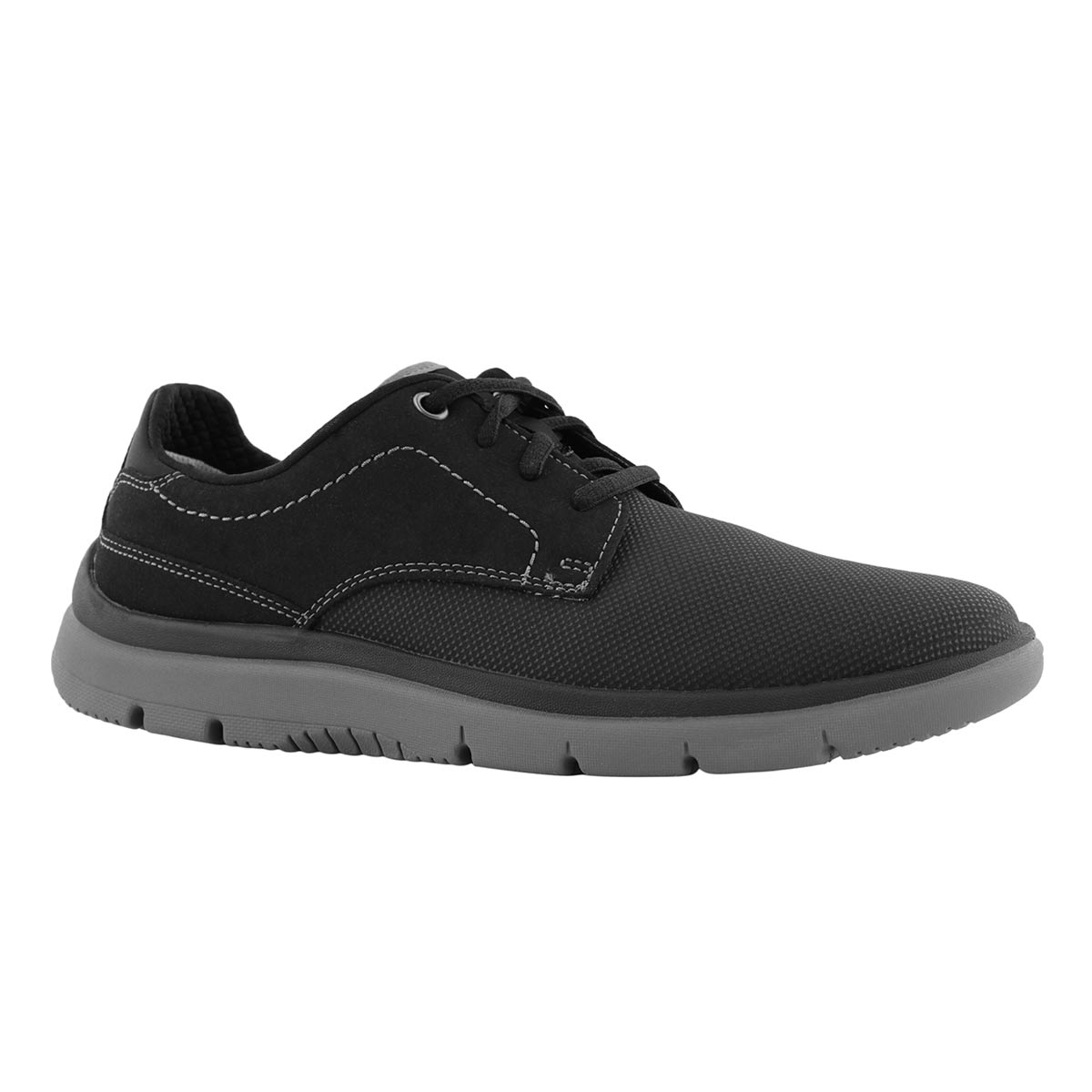 Mns Tunsil Plain blk lace up casual shoe