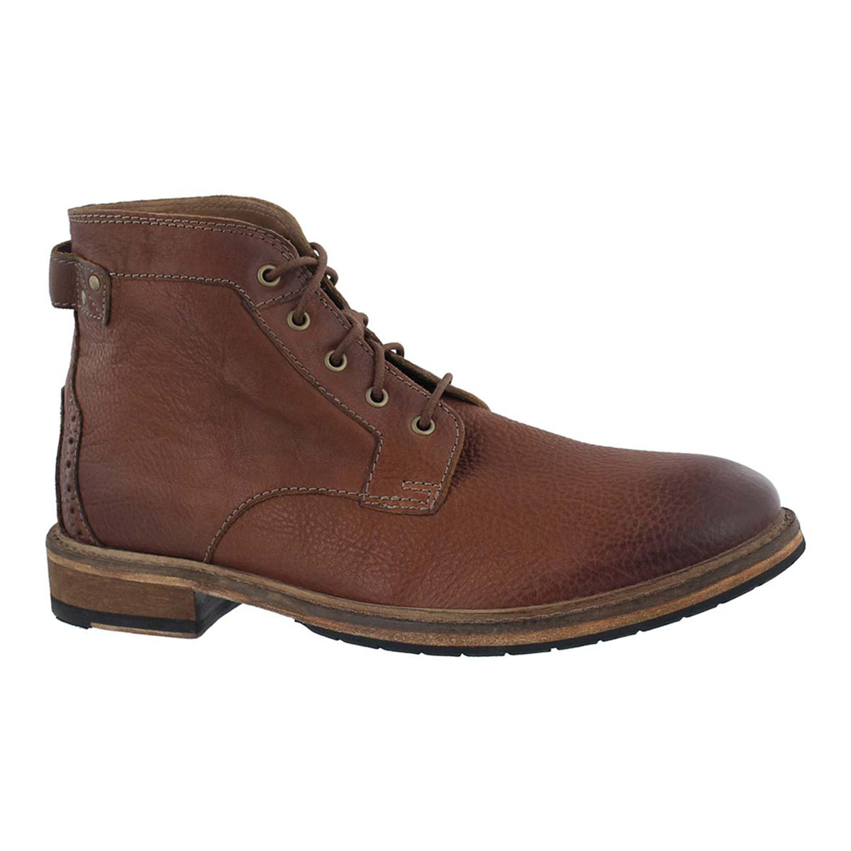 Mns Clarkdale Bud tan laceup ankle boot