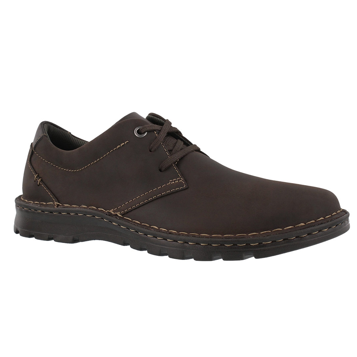 Mns Vanek Plain dk brn casual oxford