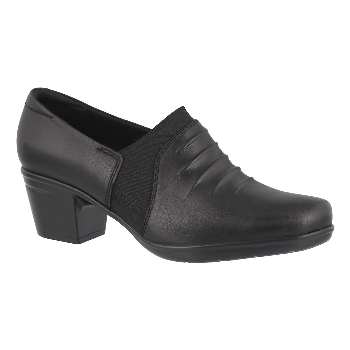 Lds Emslie Chara black dress heel- wide