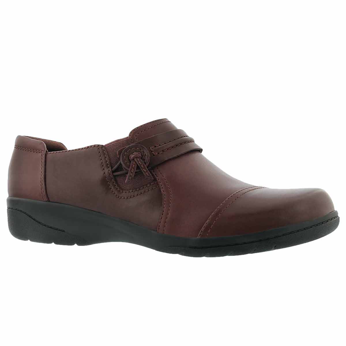 Women's CHEYN MADI burgundy casual slip ons