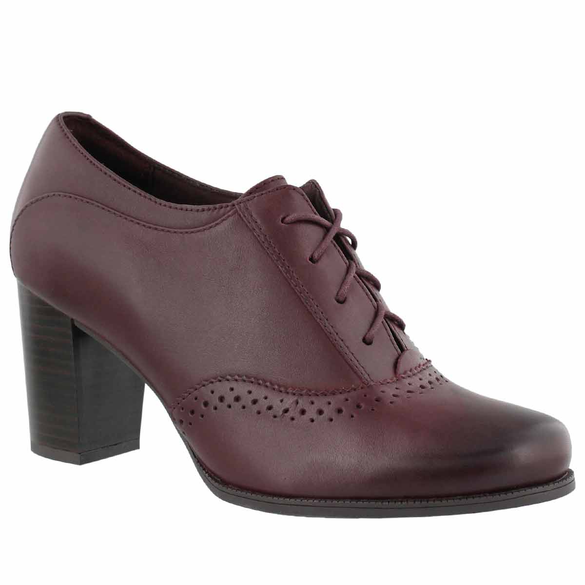Women's CLAESON PEARL burgundy dress heels