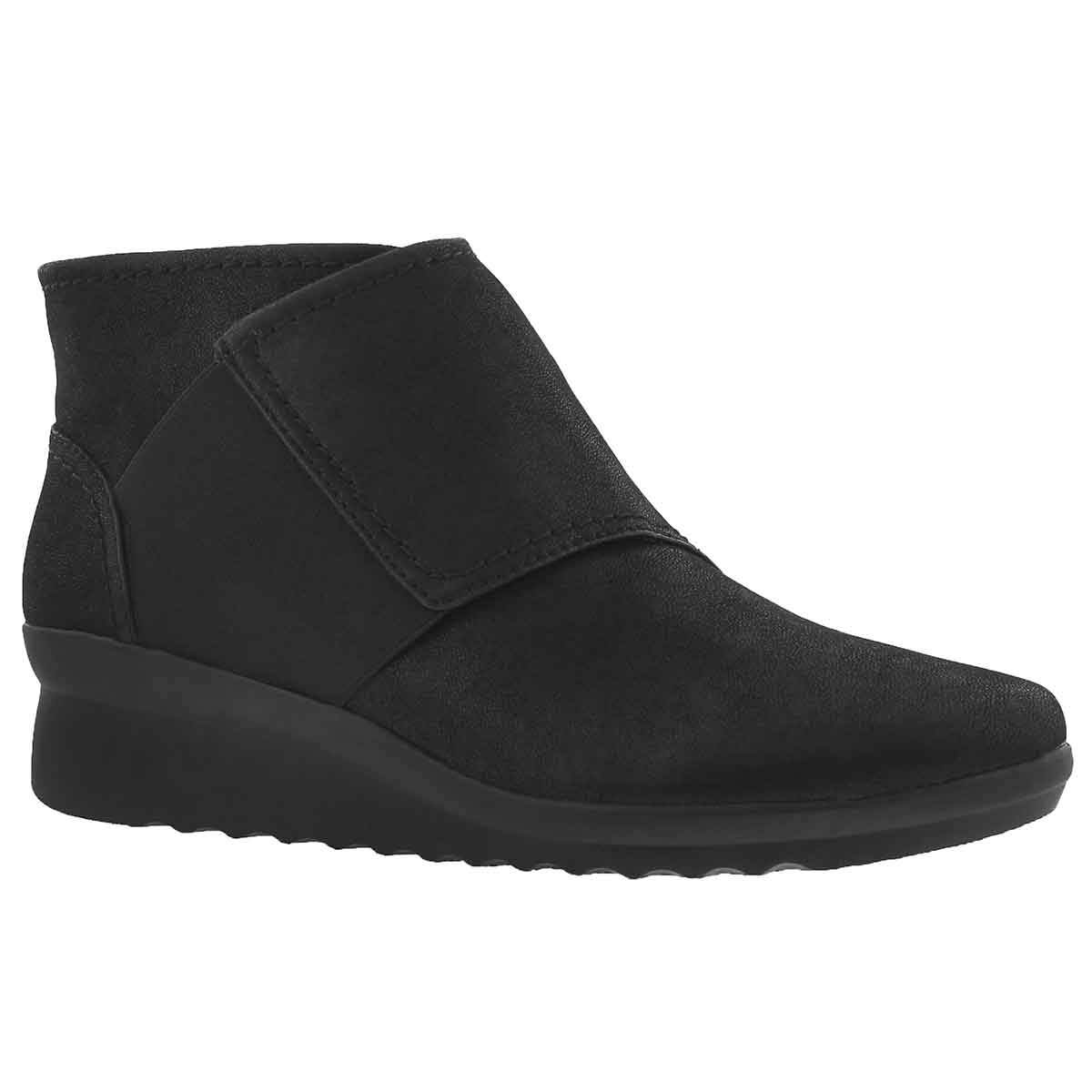 Women's CADDELL RUSH black wedge boots