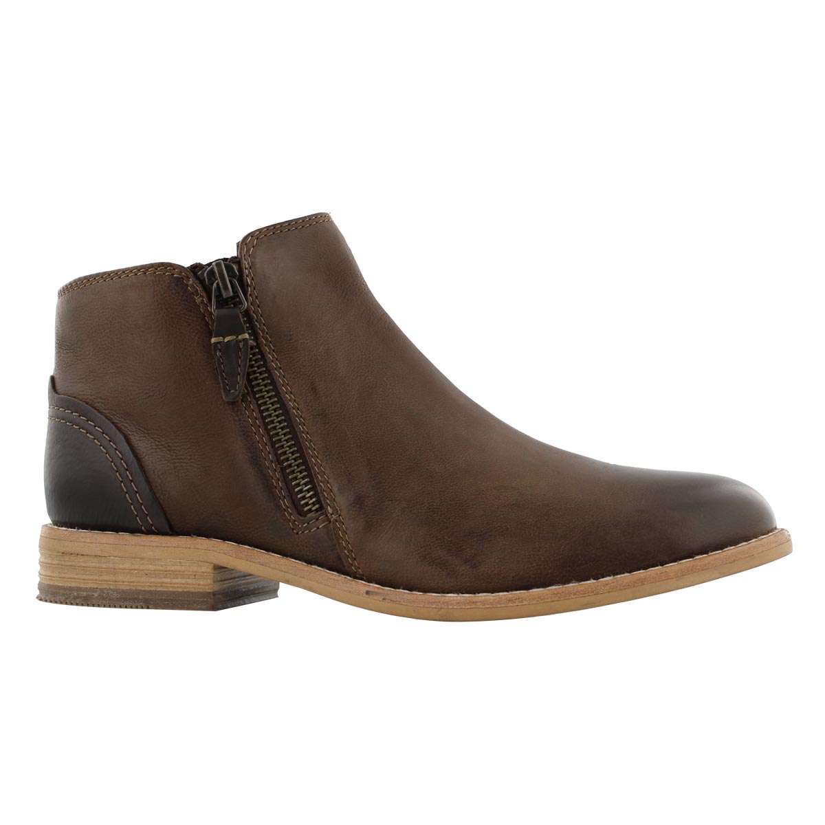 Lds Maypearl Juno brown lthr ankle boot