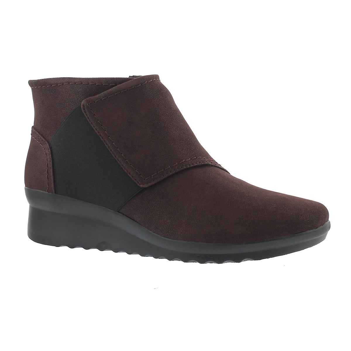 Women's CADDELL RUSH burgundy wedge boots