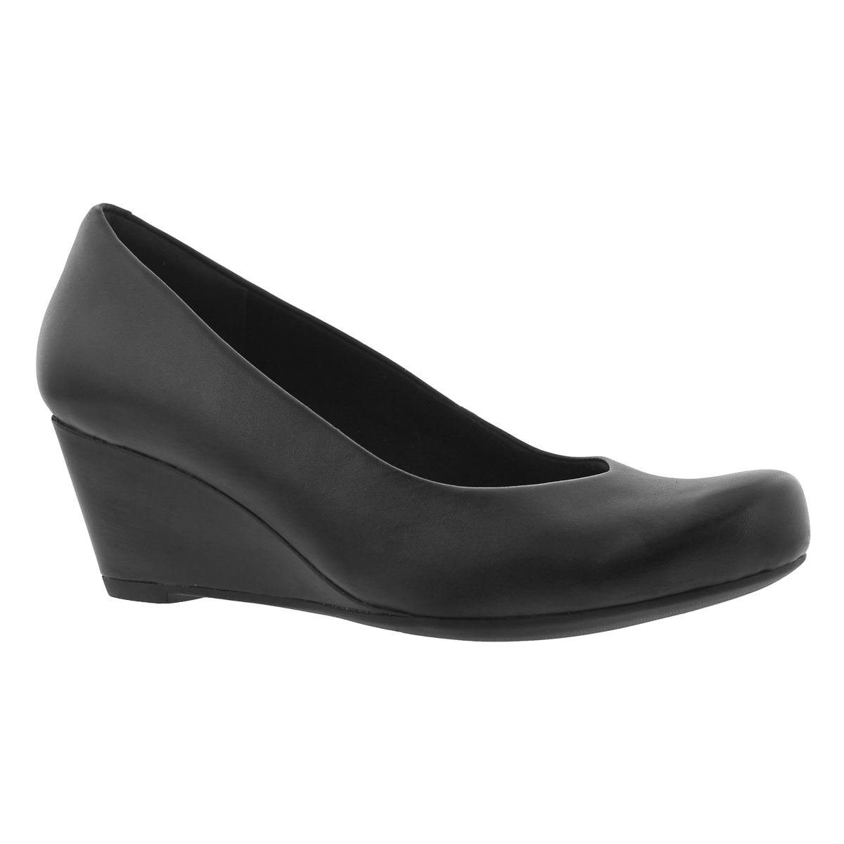 Women's FLORES TULIP black dress wedges