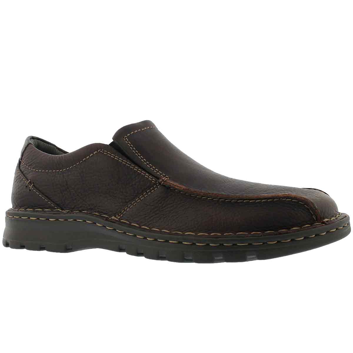 Men's VANEK STEP dark brown oily casual slip ons