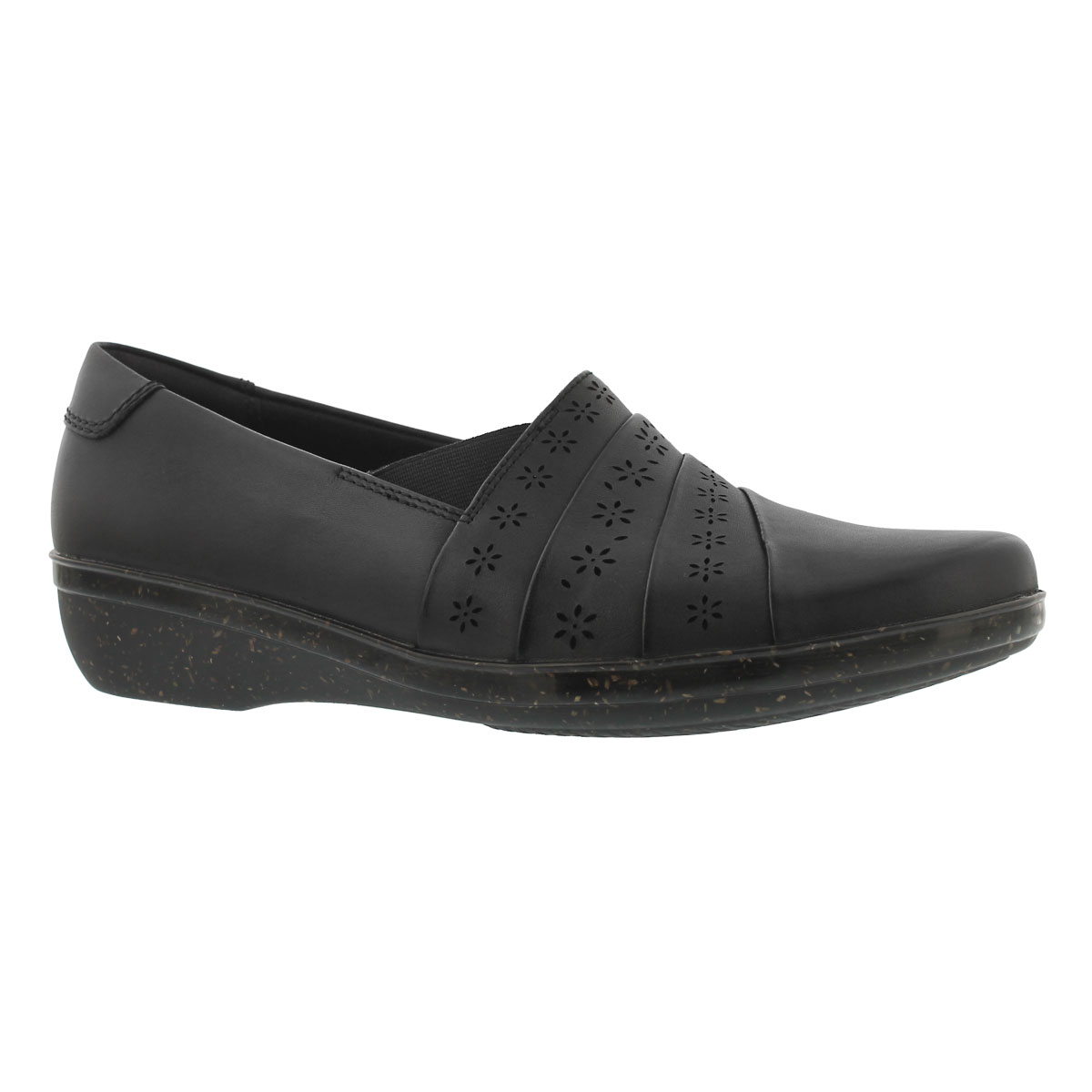 Lds Everlay Uma blk casual slip on- WIDE