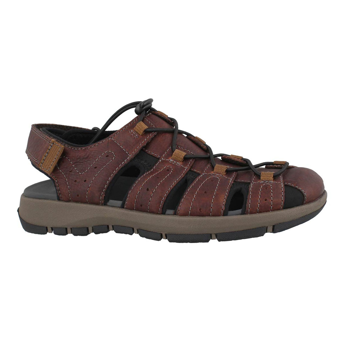 Men's BRIXBY COVE dark brown fisherman sandals