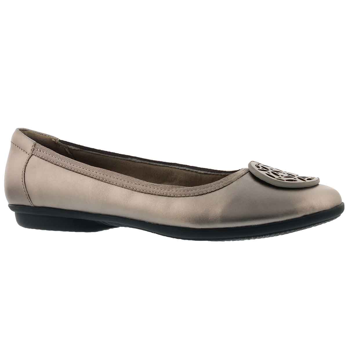 Women's GRACELIN LOLA pewter metallic flats