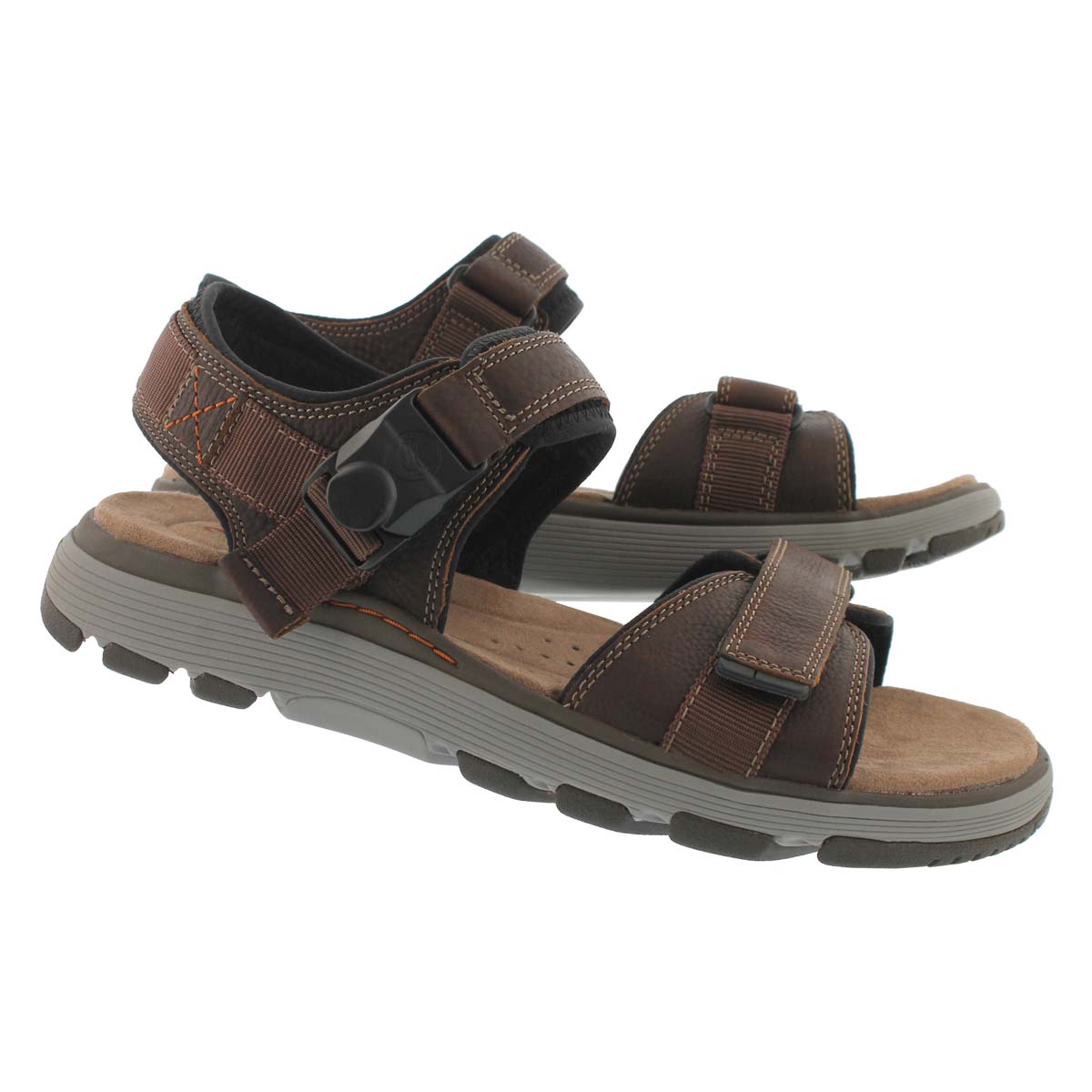 Mns UnTrek Part dk tan casual sandal