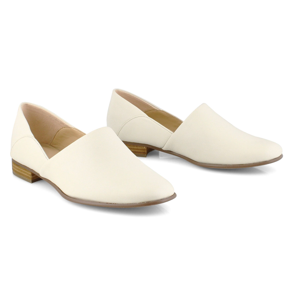 Clarks Women's Pure Tone Dress Loafer -White | SoftMoc.com