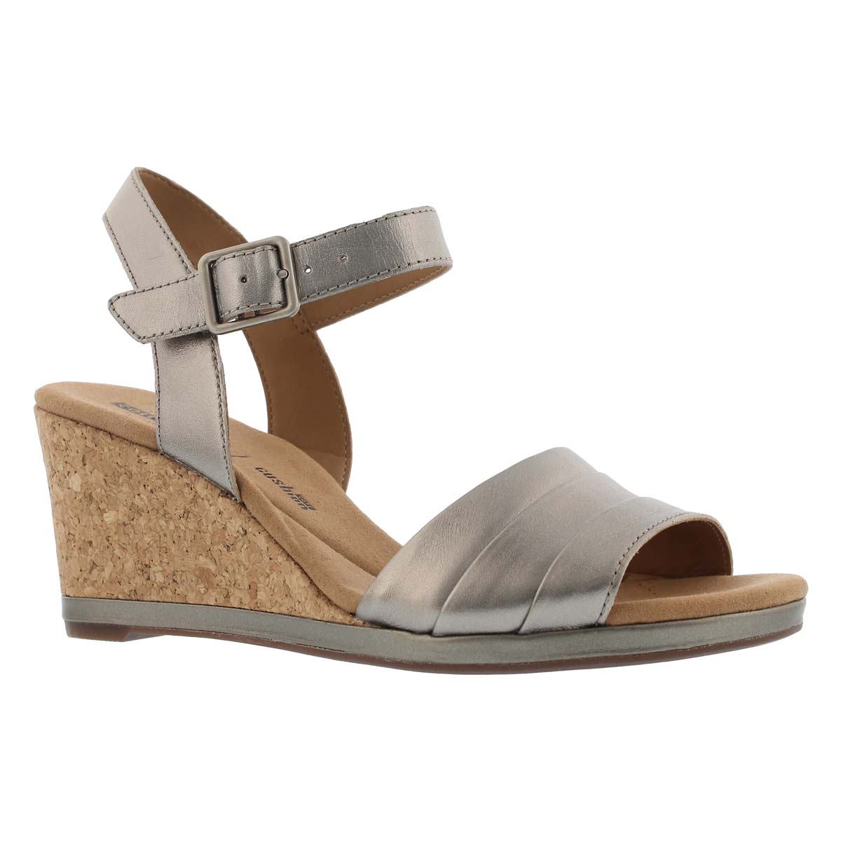Women's LAFELY ALETHA pwter metallic wedge sandals