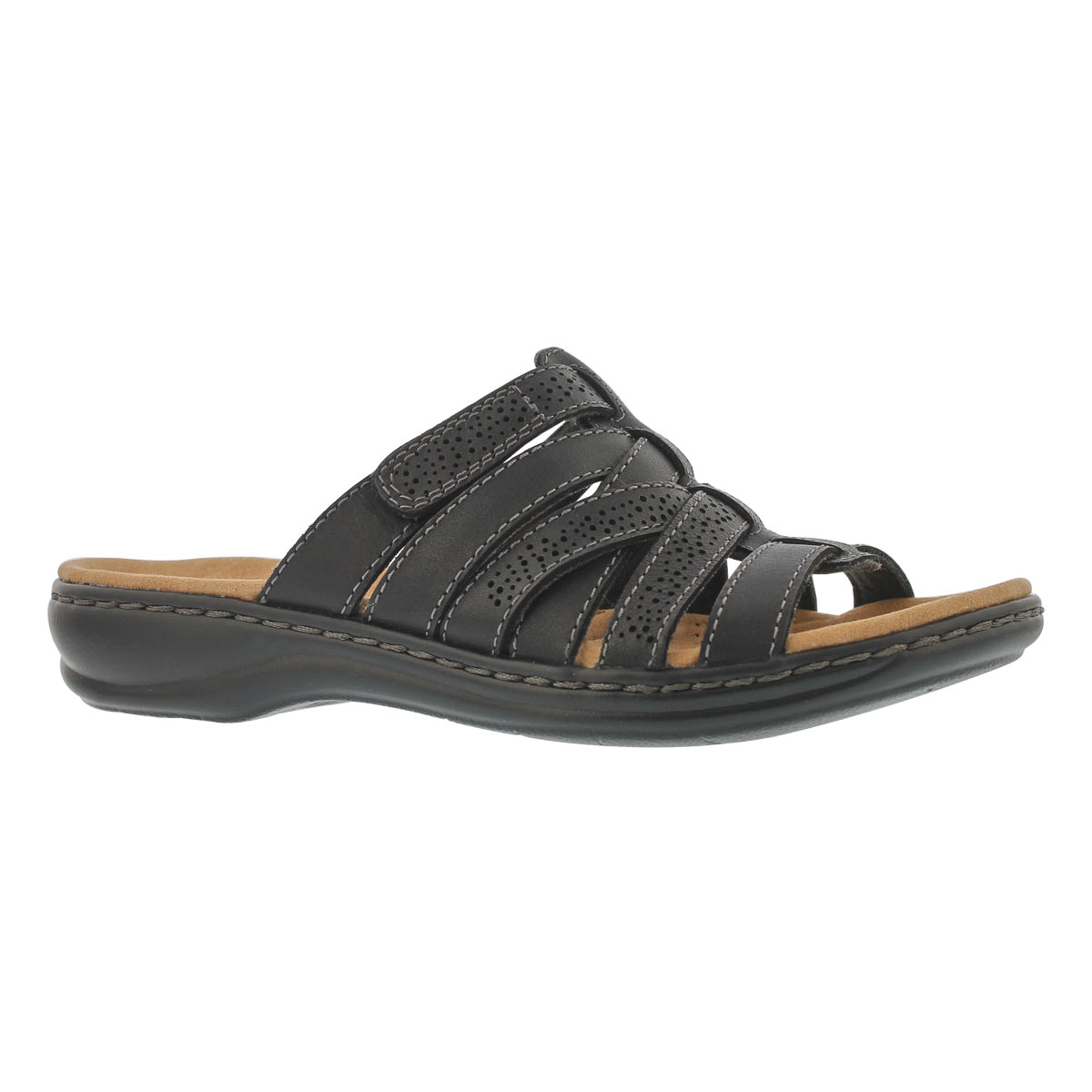 Women's LEISA FIELD black casual slide sandals