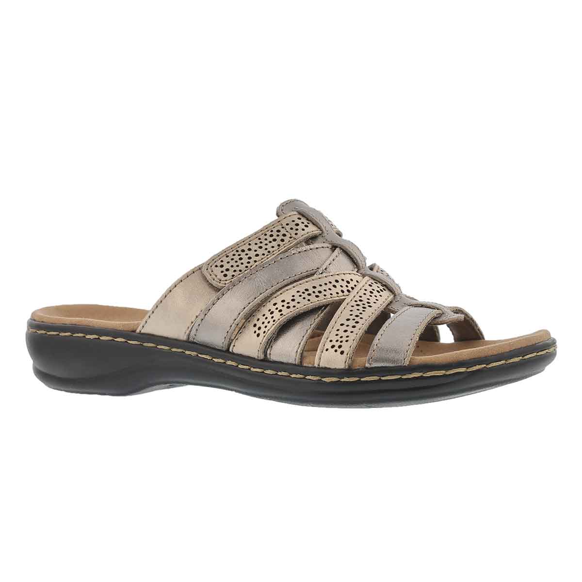 Lds Leisa Field mtlc casual slide sandal