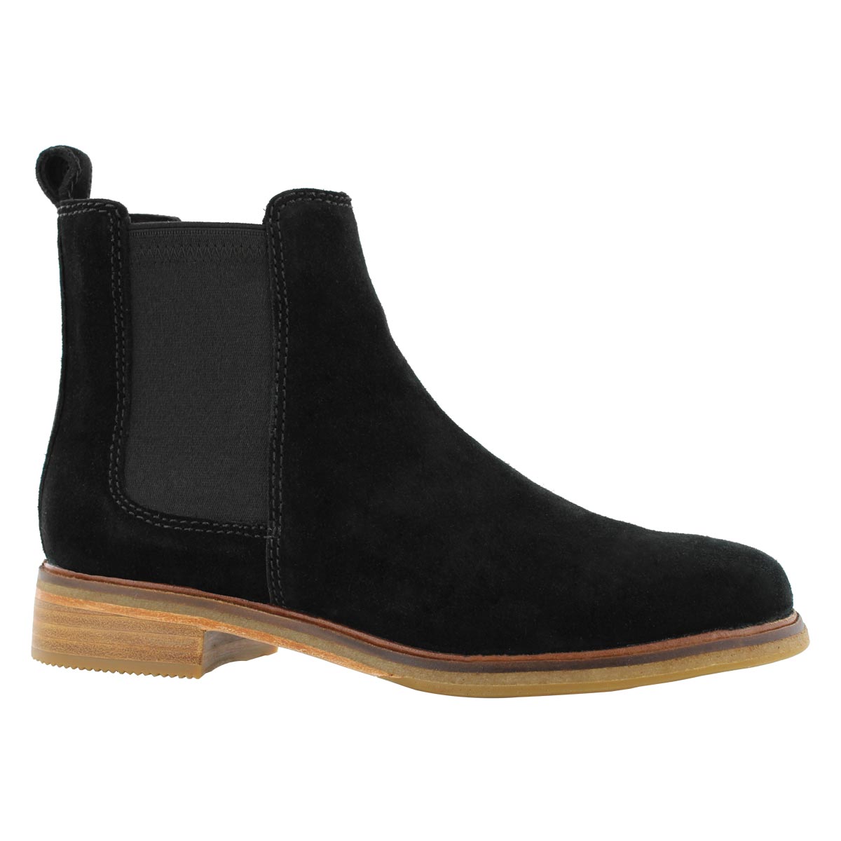 Lds Clarkdale Arlo black chelsea boot